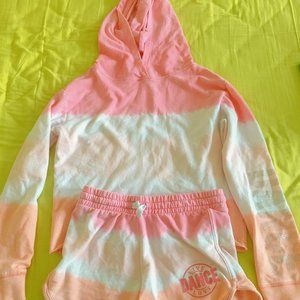 A hoodie and a short matching set